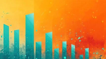 Poster - Abstract graphic chart, vibrant colors, abstract background, possible use in presentations or design