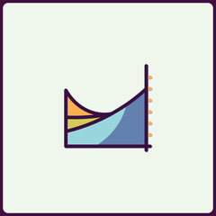 Poster - Stylized diagram icon representing growth with modern design features