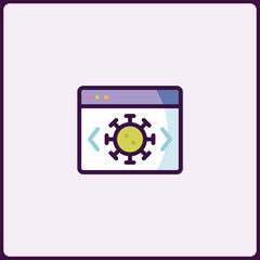 Poster - illustrative depiction of viral containment within a browser interface display