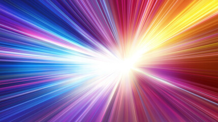 Wall Mural - Abstract Light Speed Burst with Vibrant Blue and Pink Rays. Motion, Futuristic Energy, Space Warp, Acceleration, High-Tech Light Explosion, Science Fiction, Digital Glow, Universe Expansion background