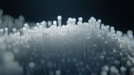 Wall Mural - a close-up of white toothpicks against a black-and-white backdrop, with a blurry image of the toothp