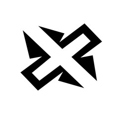 Leinwandbilder - x letter logo icon design illustration