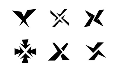 Leinwandbilder - x letter logo icon design illustration