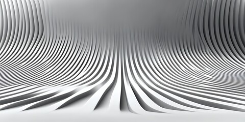 Aufkleber - Monochrome abstract background with curved lines, modern and minimalist design