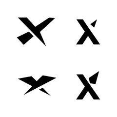 Leinwandbilder - x letter logo icon design illustration