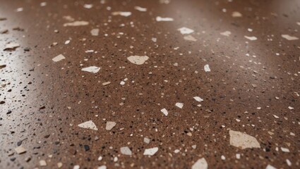 Poster - Brightly colored seamless terrazzo marble flooring pattern, natural background texture, rustic matte finish, slab tile.