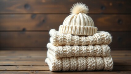 Poster - stack of cozy garments