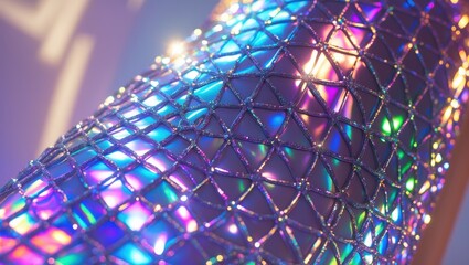 Poster - Holographic skin. Holographic surface. Holography.
