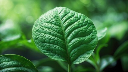 Aufkleber - Green leaf featuring beautiful lines