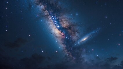 night sky filled with stars and a galaxy in outer space