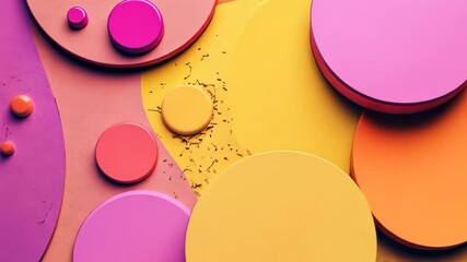 Poster - Vibrant exploration of geometric shapes and colors creating a stunning abstract art piece Generative AI