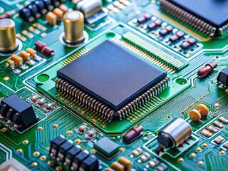 Poster - Isolated Electronic H-Bridge Circuit Board Component on White Background - High Resolution Stock Photo