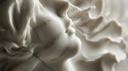 Poster - Sculptural Portrait Depicting the Profile of a Feminine Human Form