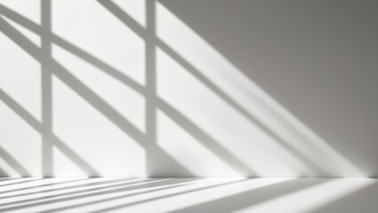 Aufkleber - Window natural shadow overlay effect on a white textured background, for product presentation, backdrop, and mockup, seasonal theme.