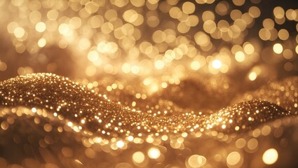 Aufkleber - Defocused abstract lights sparkle and glitter in a blurred background. Bokeh backdrop.