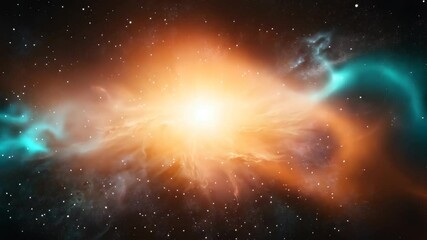 Wall Mural - hyperspace flight through vibrant nebulae in deep space exploration with futuristic energy and cosmi