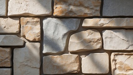 Aufkleber - decorative stone cladding in a segment of interior or exterior design featuring natural, minimally processed large cobblestone