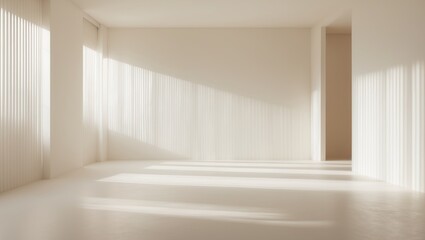 Poster - Abstract white studio backdrop for product display. Vacant room with shadows. Showcase product with blurred background.