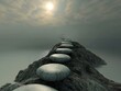 © lareyna - stepping stones misty path peaceful calm nature scene tranquil spiritual journey