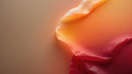 Poster - Abstract orange texture background, illuminated and colored gel on closeup of textured paper backdrop.