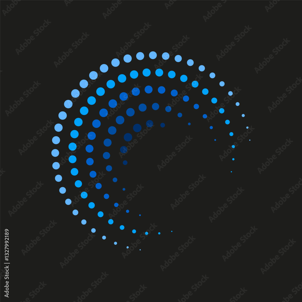 Circle pattern icons. Black vector symbols. Swirl line shapes. Red ...