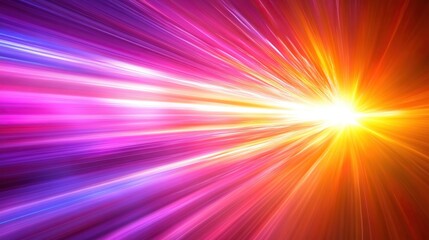 Poster - Vibrant burst of radiating light, dynamic colors