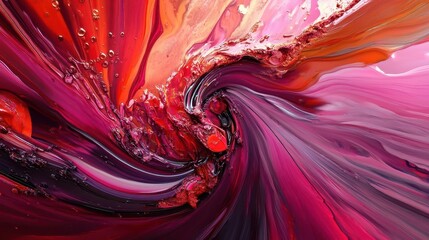 Poster - Abstract artwork featuring swirling vibrant colors and textured brushstrokes