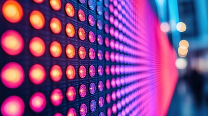 Poster - Dynamic LED wall display with vibrant colors