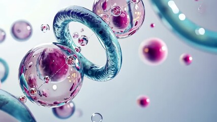 Poster - Exploring the mesmerizing dance of particles in a vibrant and colorful molecular world Generative AI