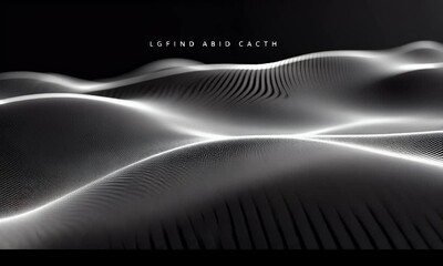 Poster - Abstract Wave Forms in Dark Background