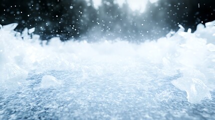 Poster - Misty water splashes create a serene, tranquil atmosphere in nature.