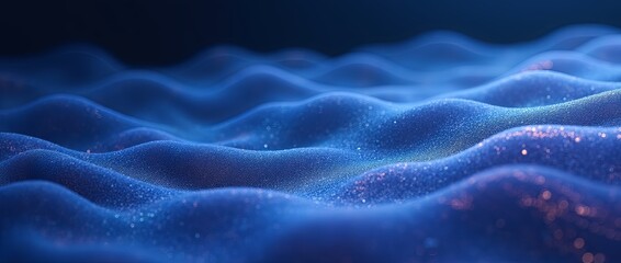 Poster - A blue ocean with a lot of white specks