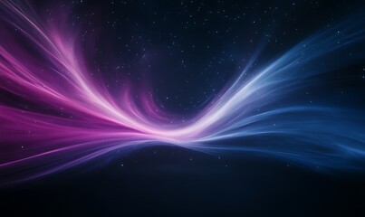Aufkleber - Abstract waves of pink and blue light against a dark background, creating a dynamic visual effect.