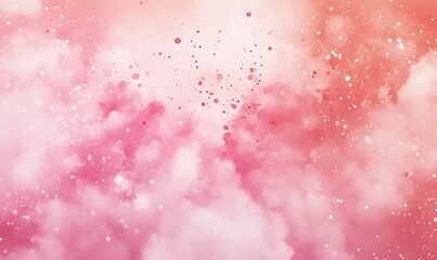 Leinwandbilder - Soft pink clouds with sparkling effects create a dreamy, ethereal atmosphere.