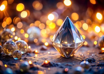 Poster - Miniature Crystal Glow Light Design Template:  Whimsical Tilt-Shift Photography