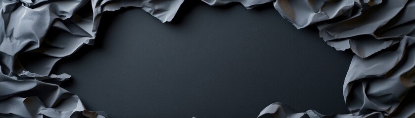 Poster - Detailed view of a hole in a piece of paper exposing the textured surface beneath for creative and artistic projects