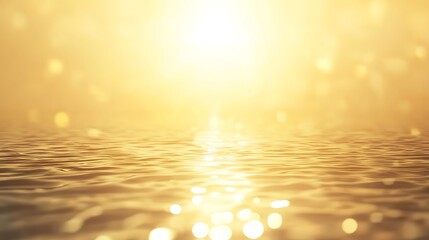 Aufkleber - Glistening water under a golden sunset creates a tranquil atmosphere.
