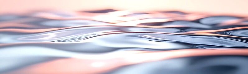 Poster - Gentle ripples of water reflecting soft colors in a serene environment.