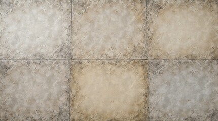 Poster - A patterned tile floor with a variety of different shades of gray