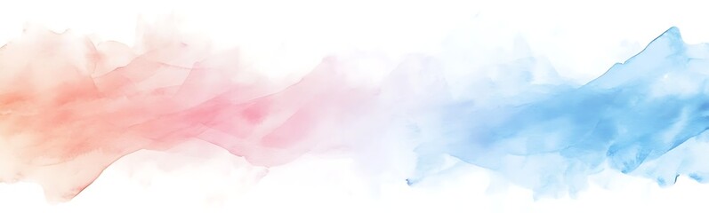 Fototapete - Soft watercolor blend of pink and blue hues creating a soothing background effect.