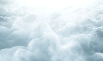 Aufkleber - Soft, airy clouds create a serene and peaceful atmosphere in a bright sky.