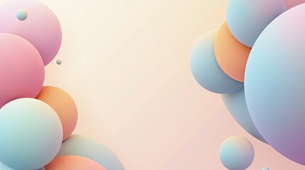 Poster - A colorful background with many different colored spheres