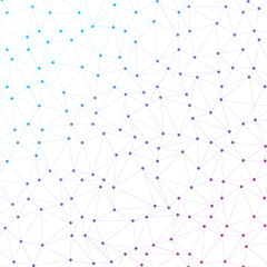 Fototapete - Global network connection concept. Big data visualization. Social network communication. Internet technology. Abstract plexus technology futuristic network background