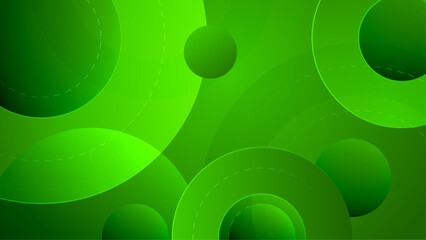 Poster - green circle stylish abstract geometric pattern vector illustration