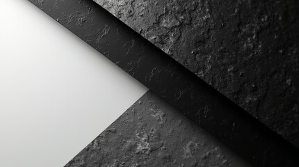 Poster - A black and white photo of a wall with a white line