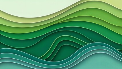 Aufkleber - A green wave with a lot of green in it