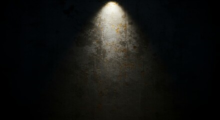 Poster - A dark room with a light shining on a wall