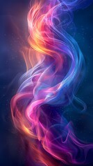 Wall Mural - Digital technology blue purple gradient curve poster background