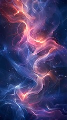 Wall Mural - Digital technology blue purple gradient curve poster background
