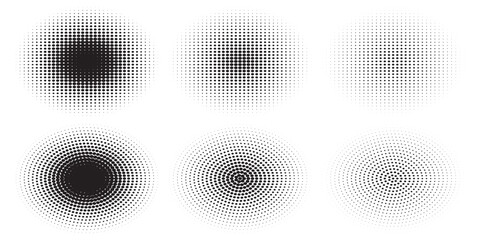 Wall Mural - halftone gradient. dotted gradient, smooth dot spray and seamless halftone dot background